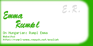 emma rumpl business card